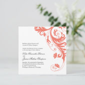 Jolies invitations au mariage de corail (Debout devant)