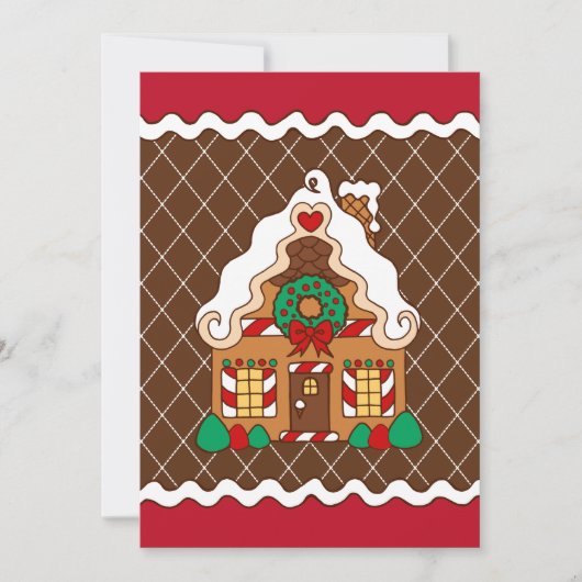 Jolies invitations de fête de Noël pour une maison (Devant)