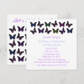Jolies invitations de papillon (Devant / Derrière)