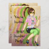 Jolies invitations de partie de victime de mode de (Devant / Derrière)