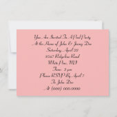 Jolies invitations de pool de Flamants roses rétro (Dos)