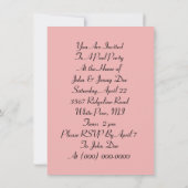 Jolies invitations de pool de Flamants roses rétro (Dos)