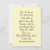 Jolies invitations de pool de Flamants roses rétro (Dos)