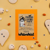 Jolies invitations d'Halloween avec citrouilles sc
