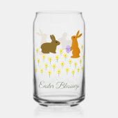 Jolies lapines de Pâques et jonquilles Message per (Recto)