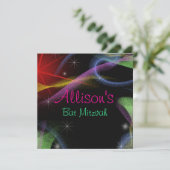 Jolies lumières Neon, Invitation Bat mitzvah (Debout devant)