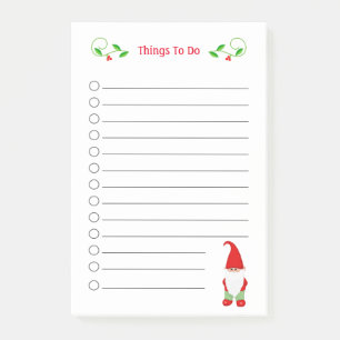 Jolies notes Post-it Choses à faire pour Noël avec