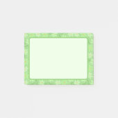 Jolies notes post-it vertes florales et pétales (Devant)