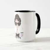 Jolies perles de café et tasse de café (Devant droit)