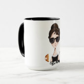 Jolies perles de café et tasse de café (Devant gauche)