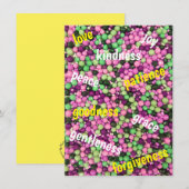 Jolies perles et carte de voeux de Vertu Flat (Devant / Derrière)