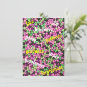 Jolies perles et carte de voeux de Vertu Flat (Debout devant)