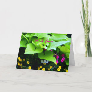 Jolies petites fleurs avec carte d'anniversaire d'