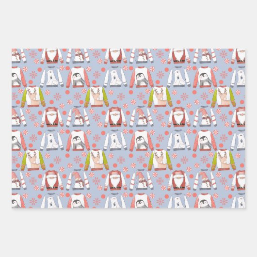 Jolies pulls de Noël Envelopper le papier ensemble (Devant)