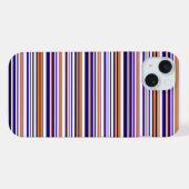Jolies rayures bleues orange (Verso Horizontal)