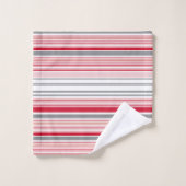 Jolies rayures grises rouges (Gant de toilette)