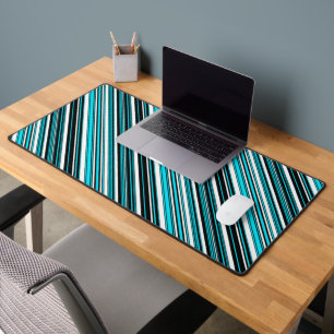 Jolies rayures noir blanc aqua