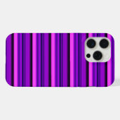 Jolies rayures noires violettes chaudes (Verso Horizontal)