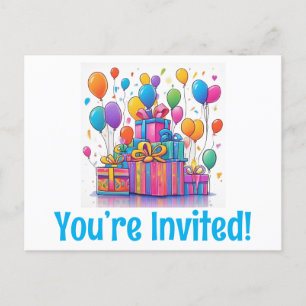 Jolies vous êtes invités cartes d'anniversaire