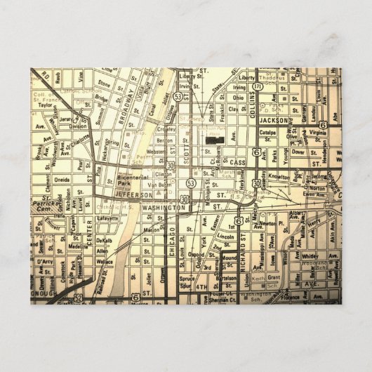 Joliet, IL Carte Vintage (Devant)