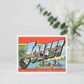 Joliet, Illinois Big Letters Briefkaart (Staand voorkant)