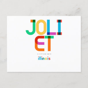 Joliet Illinois Mid Century, Pop Art Briefkaart