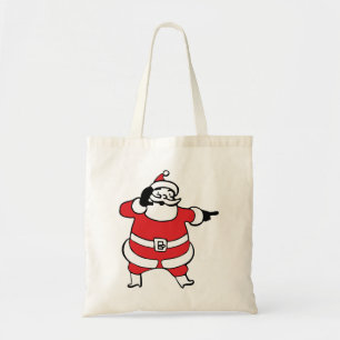 Jolige Kerstman die rendieren roept met Kerstmis Tote Bag