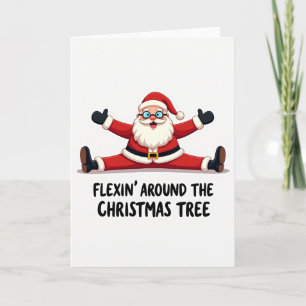 Jolige Oude Man Kerstkaart Splijt Kaart