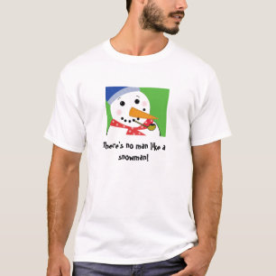 Jolige Sneeuwman met een Maiskolfpijp T-shirt