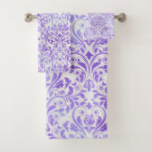 JOLIMENT LILAC BLANC PETIT ENSEMBLE DE SERVIETTES (En situation)