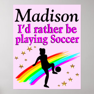 JOLIMENT PERSONNALISÉ J'AIME LE POSTER DE FOOTBALL