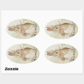 JOLIMENT RABBIT VINTAGE, BUNNY STICKER ANTIQUE (Feuille)