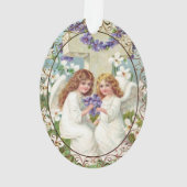 Jolis Anges Avec Croix Et Fleurs (dos)
