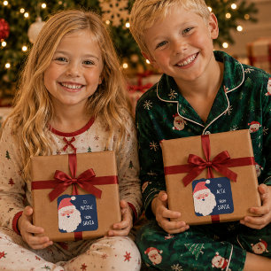 Jolis autocollants de cadeau de Père Noël personna