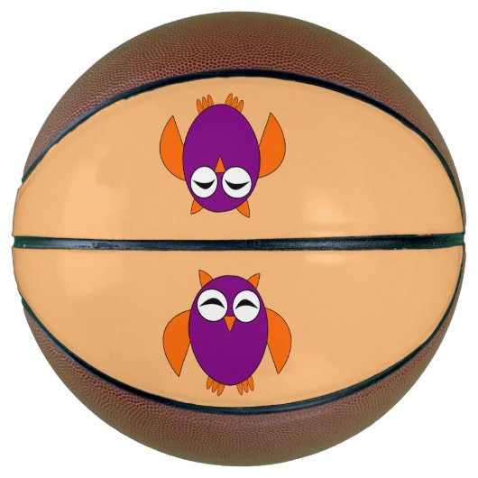 Jolis ballons de basket Halloween de hibou (Devant)