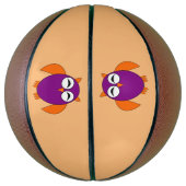 Jolis ballons de basket Halloween de hibou (Vertical)