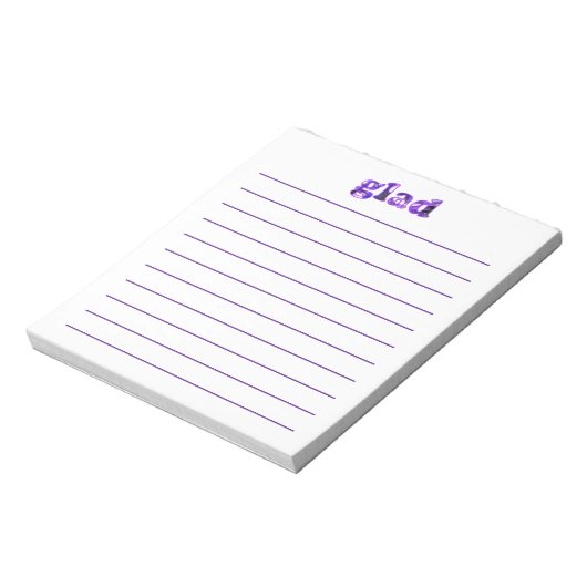 Jolis blocs-notes Glad avec des fleurs violettes (Tourné)