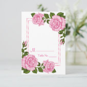 Jolis bouquets de coin roses pour numéro de table (Debout devant)