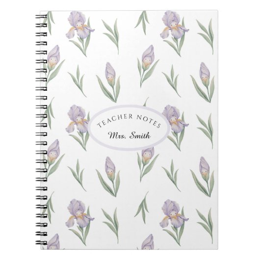Jolis Cahiers à Thème Iris Aquarelle pour Enseigna (Devant)