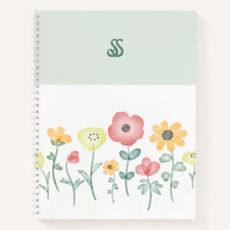 Jolis carnets de fleurs sauvages à l'aquarelle ave