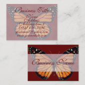 Jolis cartes de visite de papillon de monarque (Devant / Derrière)