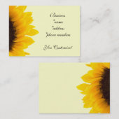 Jolis cartes de visite de tournesol (Devant / Derrière)
