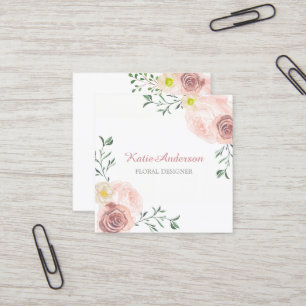 Jolis cartes de visite floraux pour aquarelle