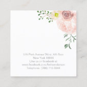 Jolis cartes de visite floraux pour aquarelle (Dos)