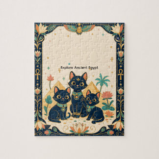 Jolis chats égyptiens & puzzle pour enfants des py