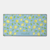 Jolis citrons aquarelle tapis de bureau sarcelle f (Recto)