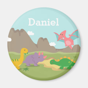 Jolis Dinosaures Colorés Aimant pour Enfants