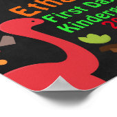 Jolis dinosaures premier jour d'école tableau crai (Coin)