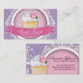 Jolis et élégants cartes de visite de petit gâteau (Devant / Derrière)