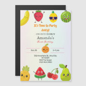 Jolis Fruits Premier 1er Anniversaire Fille Magnet (Devant / Derrière)